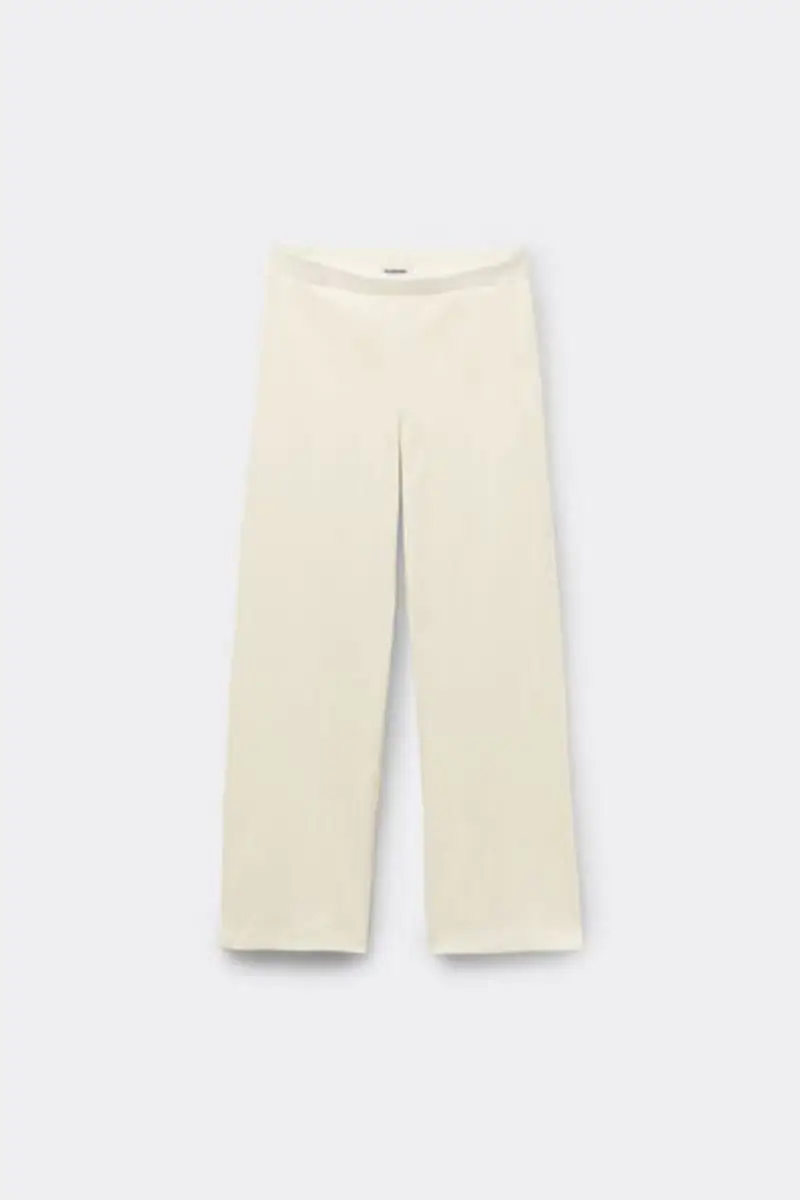 Tezenis Pantapalazzo Bimba Cotone a Costine Bambina Bianco