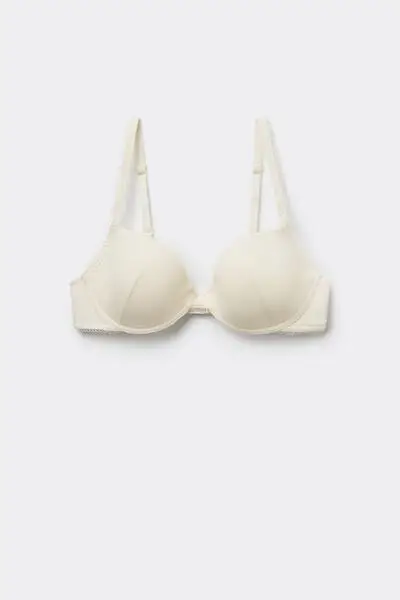 Tezenis Reggiseno Push-Up Athens Cotton Cutie Donna Bianco