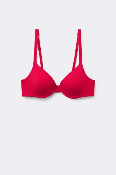 Tezenis Reggiseno Push-up Microfibra Riciclata Athens Donna Rosso
