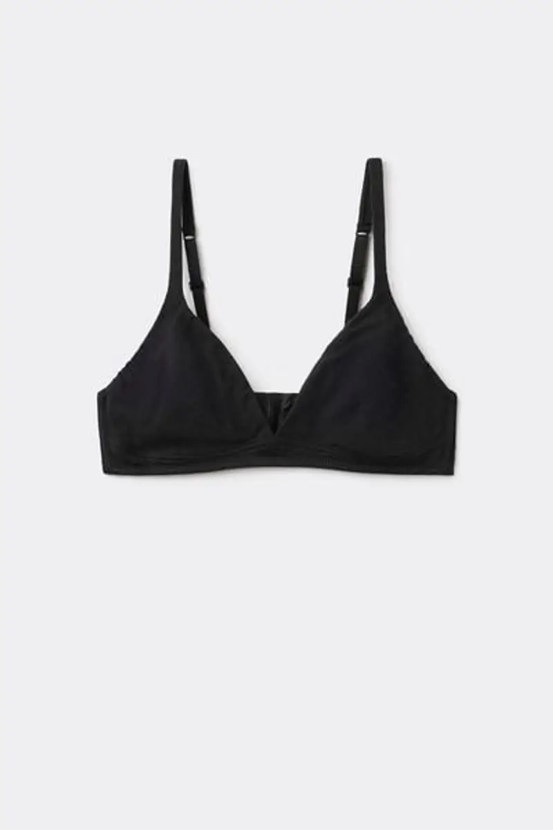 Tezenis Reggiseno Triangolo Cotone Organico Lisbon Donna Nero Taglia 1B
