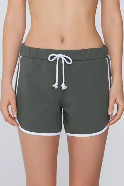 Tezenis Shorts Felpa Piping Donna Verde