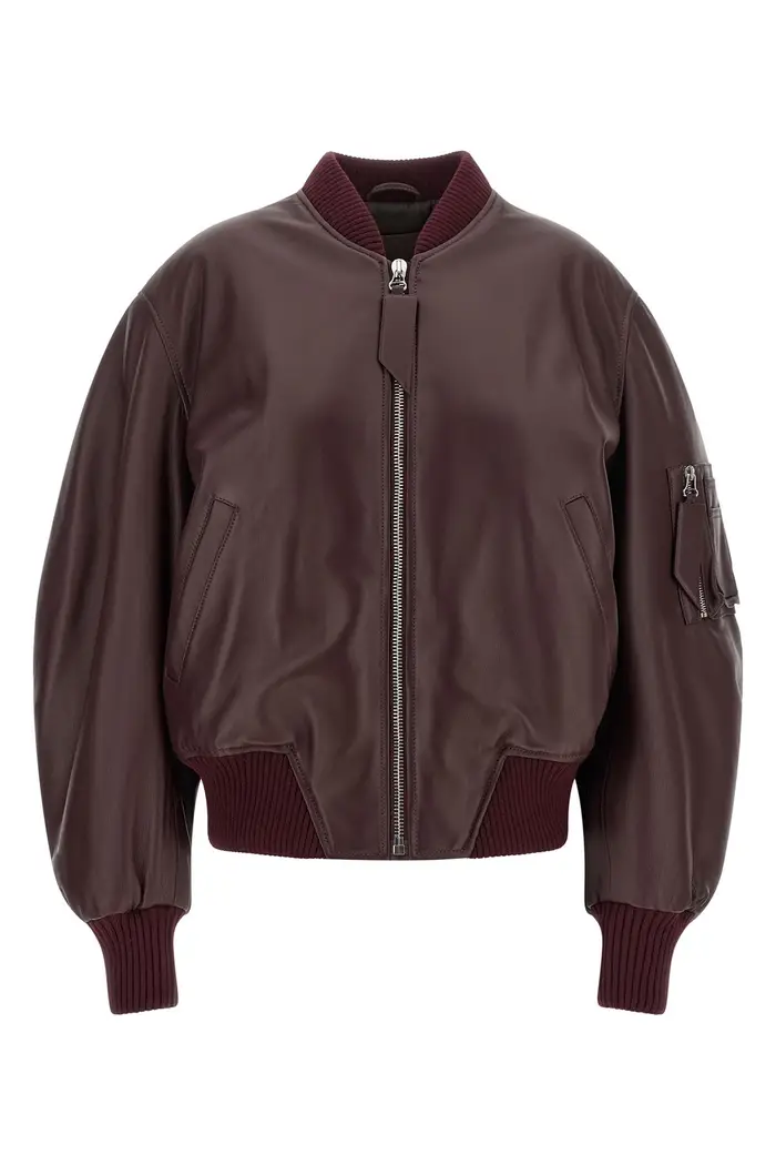 THE ATTICO Bomber Anja Bordeaux