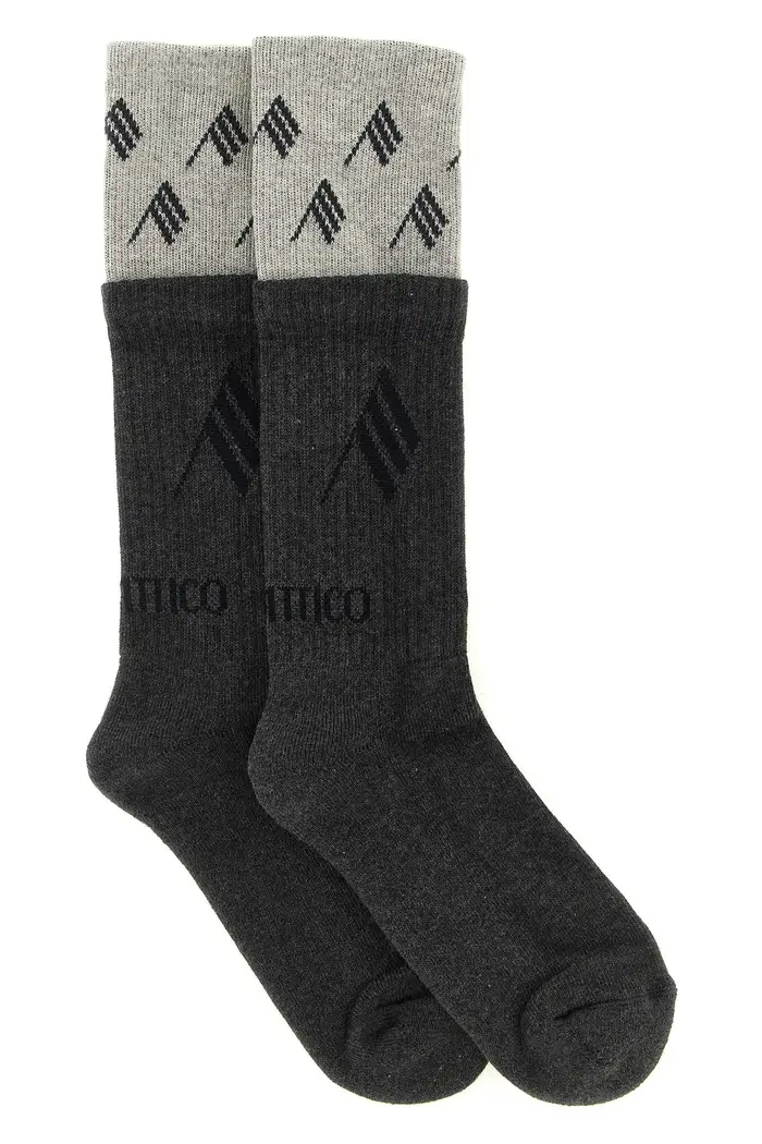 THE ATTICO Calze Double Layer Grigio