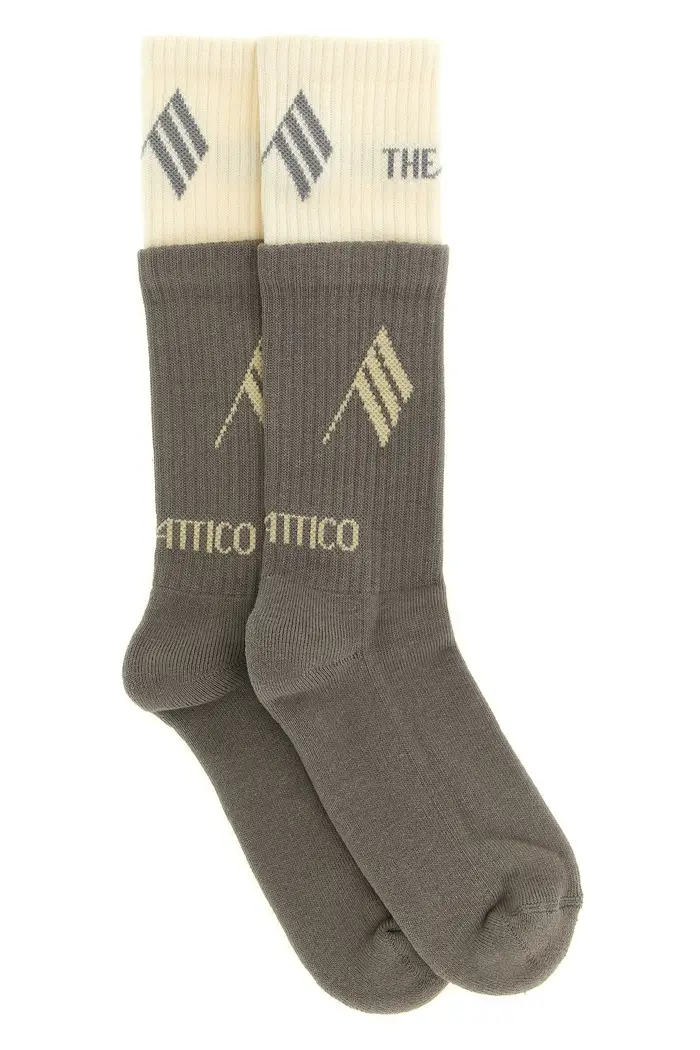 THE ATTICO Calze Double Layer Grigio