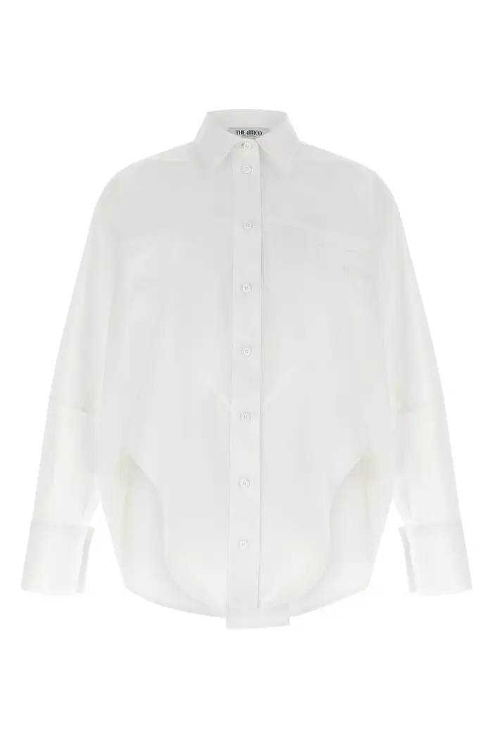 THE ATTICO Camicia Orlo Sagomato Bianco