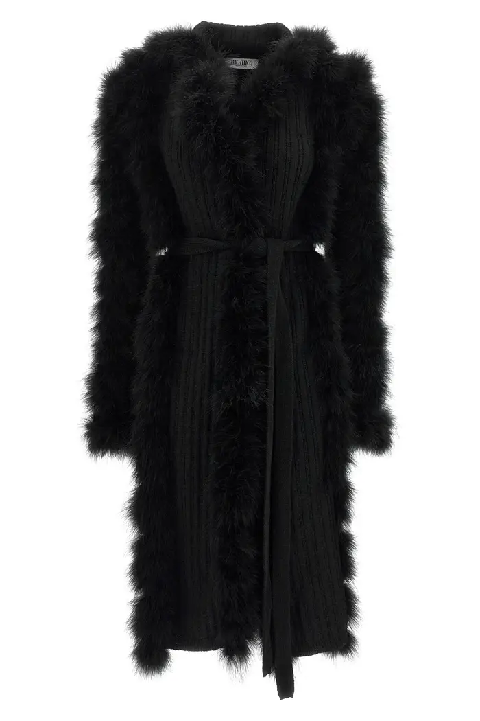 THE ATTICO Cappotto Vestaglia Nero
