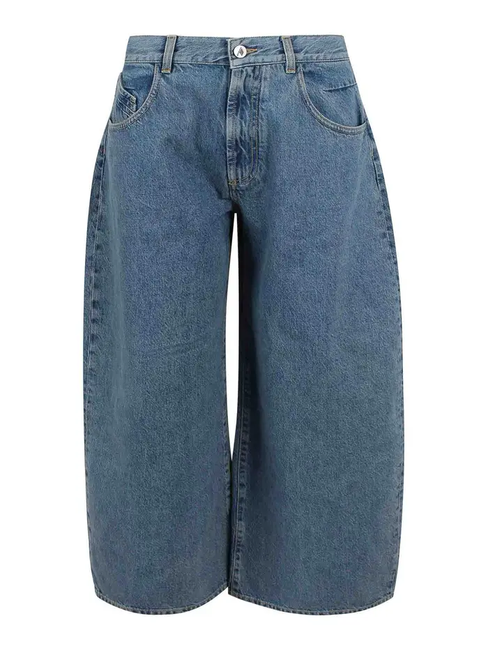 The Attico Jeans baloon cropped Blu