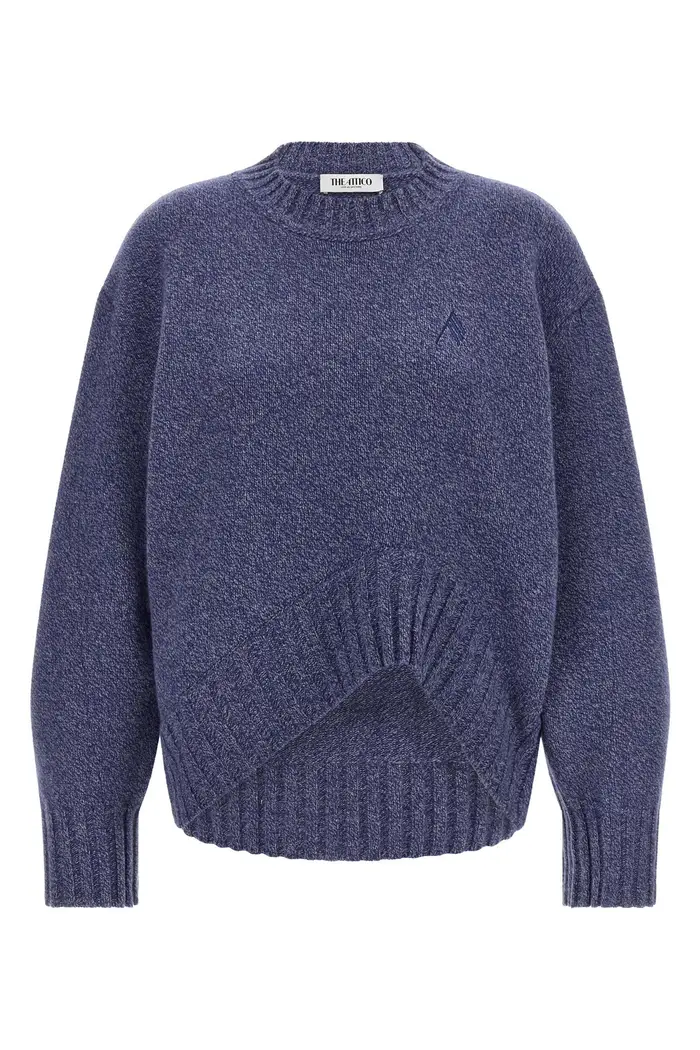 THE ATTICO Maglione Orlo Asimmetrico Blu