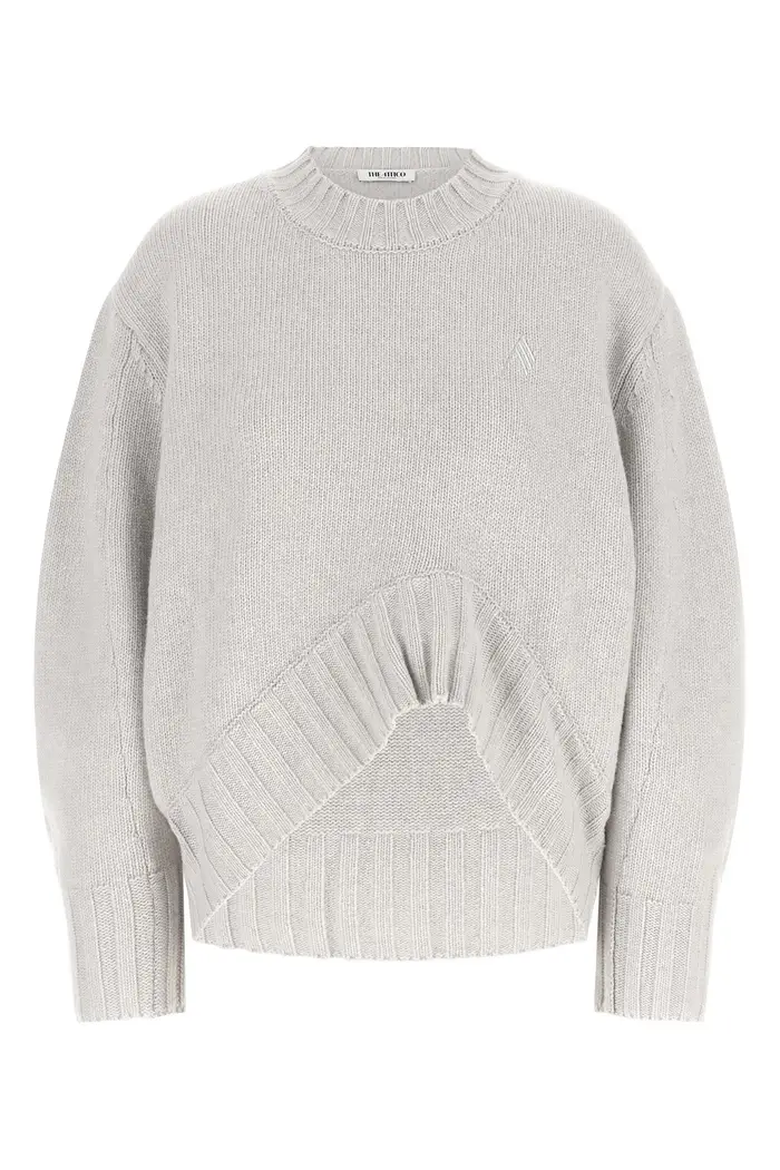 THE ATTICO Maglione Orlo Asimmetrico Grigio