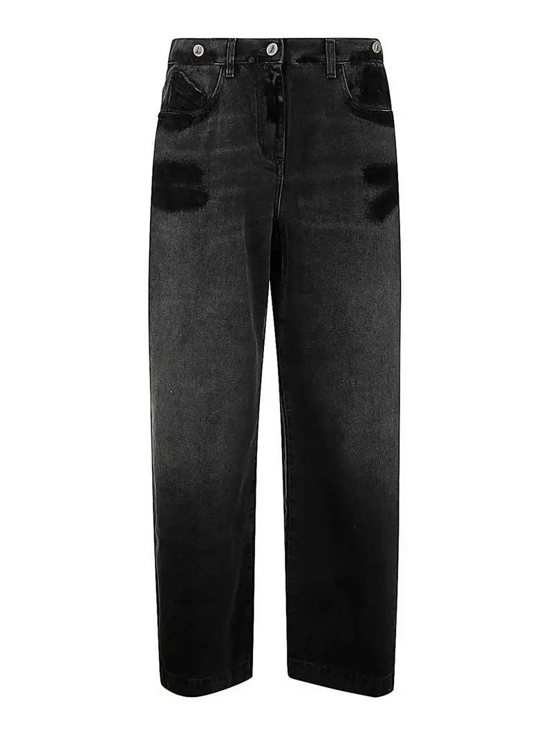 The Attico Pantaloni lunghi in denim Nero
