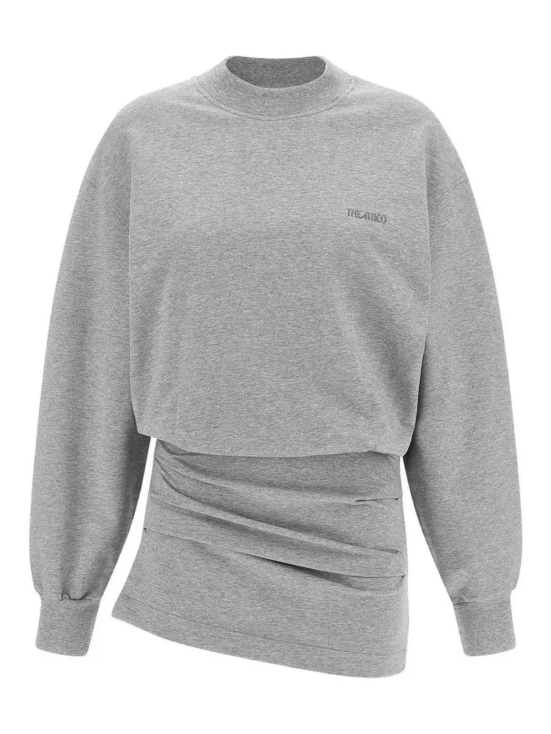 The Attico Vestito in felpa mista Grigio