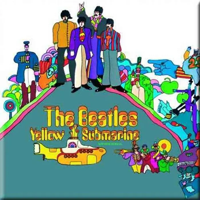 Magnete per Frigorifero The Beatles Yellow Submarine One Nero