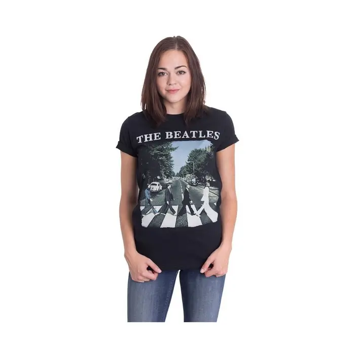 T-shirts a maniche lunghe The Beatles RO428 Nero