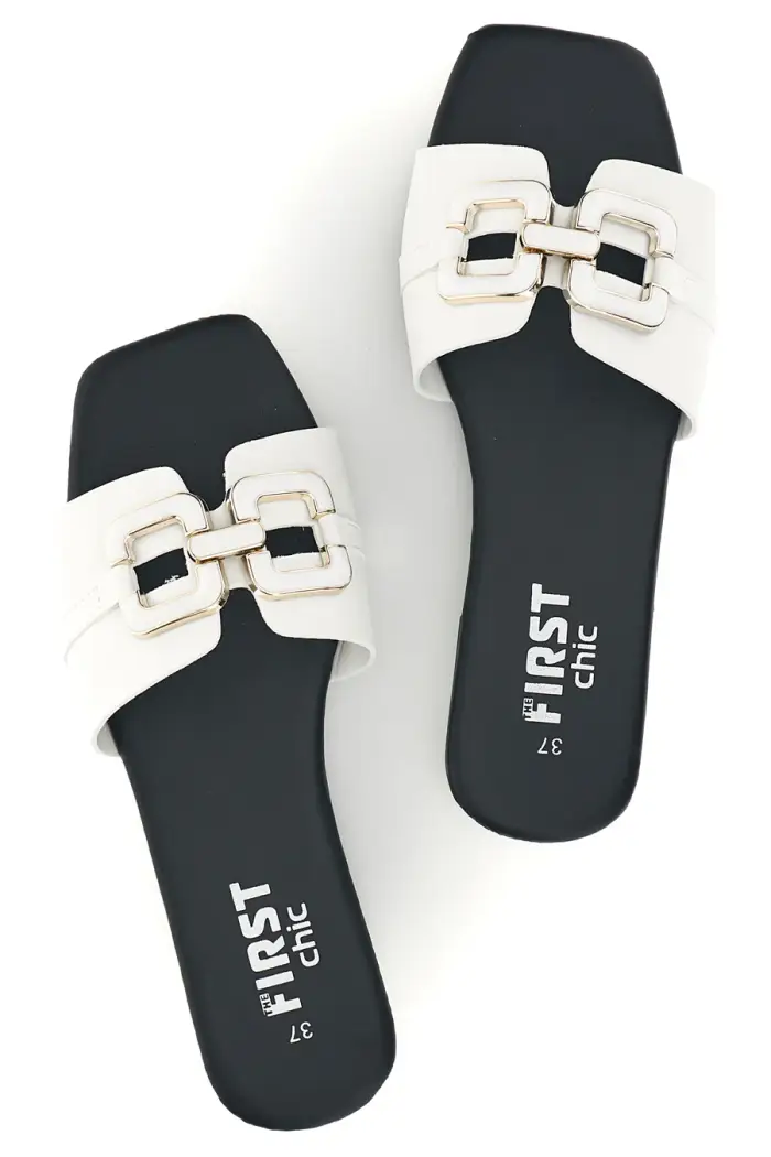 Ciabatte bianche con morsetto The first PRE5413P [BIANCO]