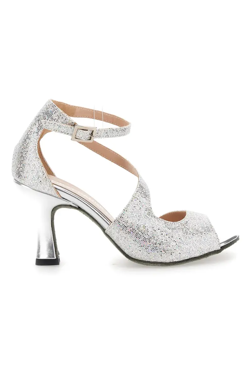THE FIRST DANCE Scarpe da ballo argento con cinturino 4514 [ARGENTO]