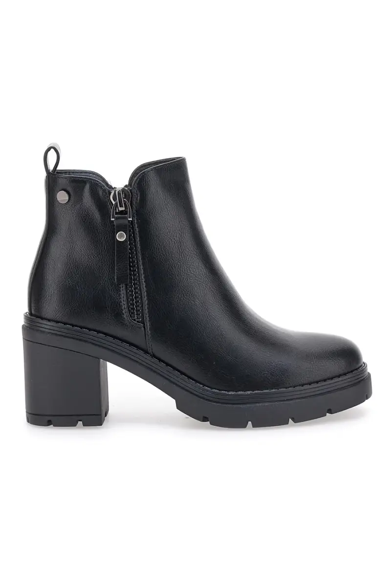 THE FIRST Stivaletti neri con tacco a blocco 480 [NERO]