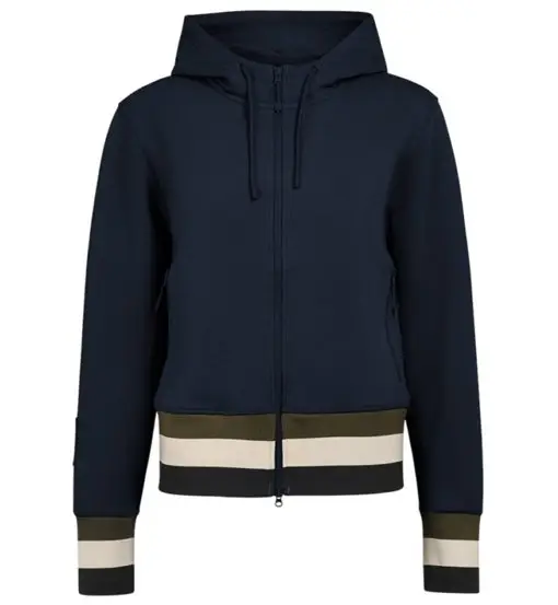 The Mountain Studio Cotton Tech Zip W - felpa con cappuccio - donna Blue