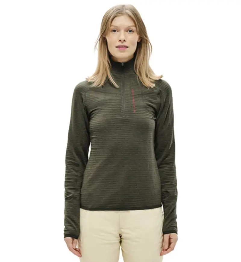The Mountain Studio Light Tech Fleece Half Zip W - felpa in pile - donna Green
