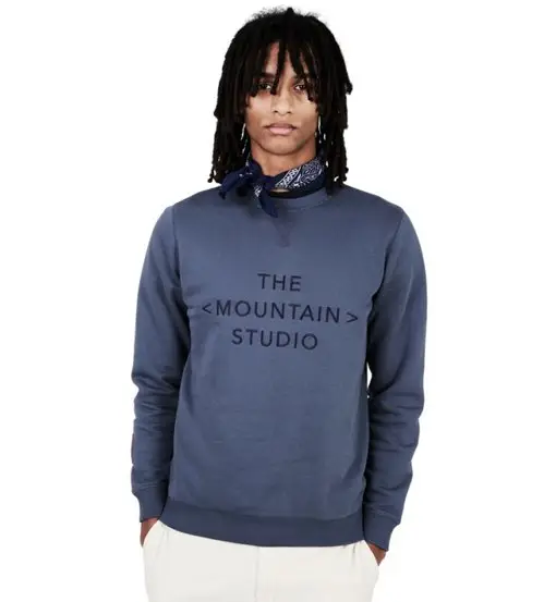 The Mountain Studio Organic Cotton Original TMS Crew M - felpa in pile - uomo Blue