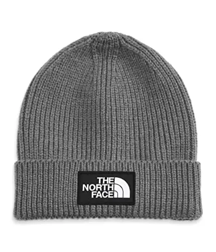 The North Face Box Logo Cuffed Berretto per Bambini e Ragazzi TNF Medium Grey Heather