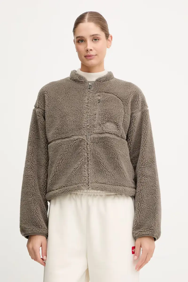 The North Face felpa in pile TNF Extreme Pile donna colore marrone NF0A88ZBBOW1