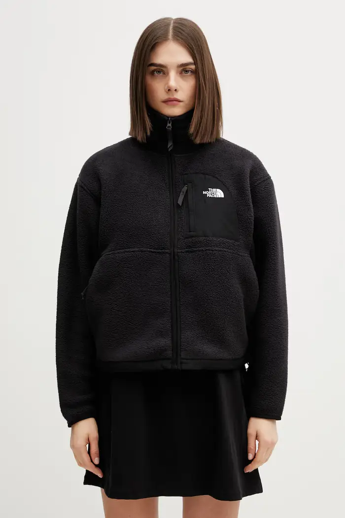 The North Face felpa in pile Yumiori Off donna colore nero NF0A8EUZJK31
