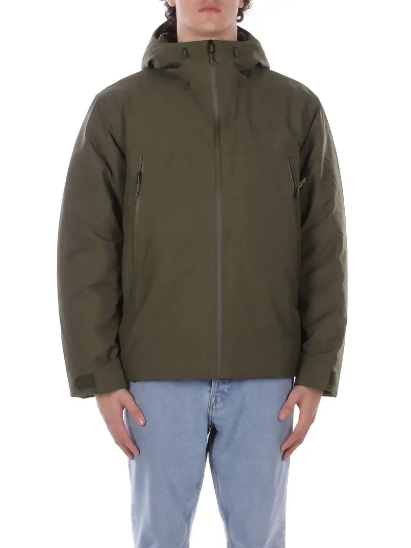 THE NORTH FACE Giubbotto Uomo Taupe green tnf range down hooded jacket