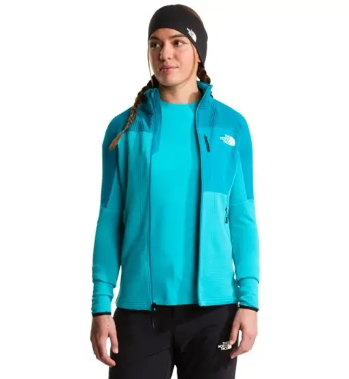 The North Face W Polartec Powergrid Stormgap - felpa in pile - donna Blue