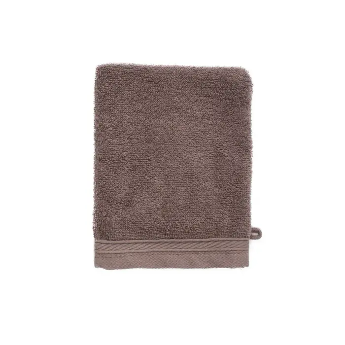 The One Towelling Guanto da bagno in cotone organico Marron