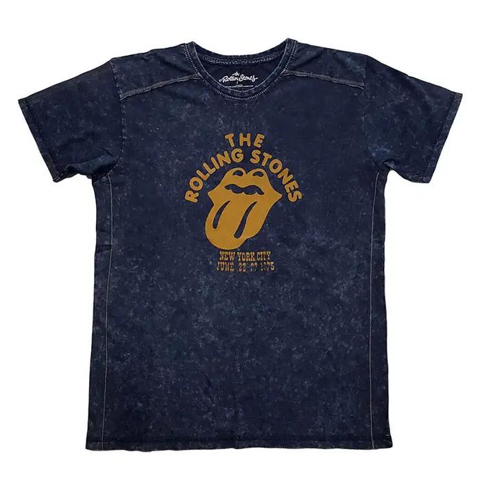 T-shirt New York City 75 unisex per adulti dei Rolling Stones XXL colore blu navy
