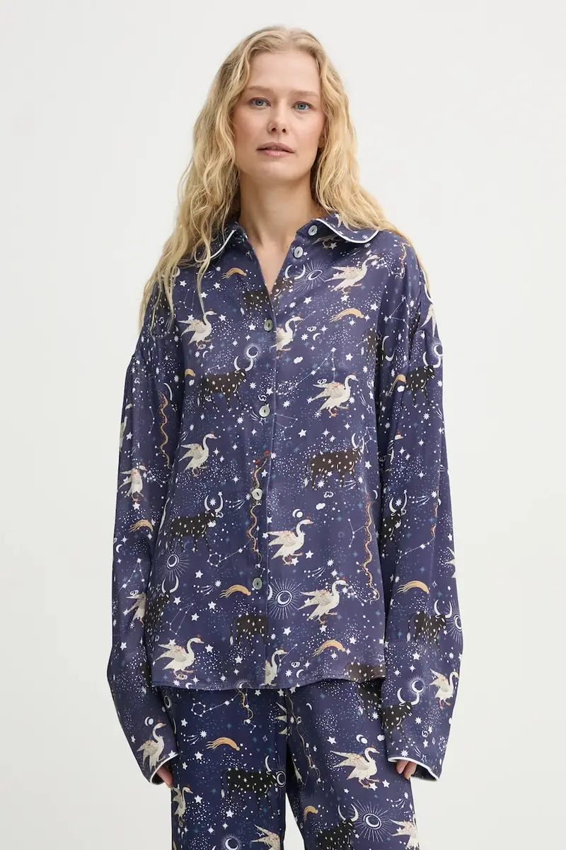 The Sleeper camicia donna colore blu navy HC2404OS