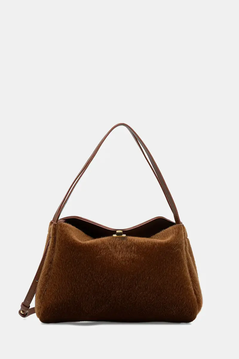 Themoire borsetta Marrone