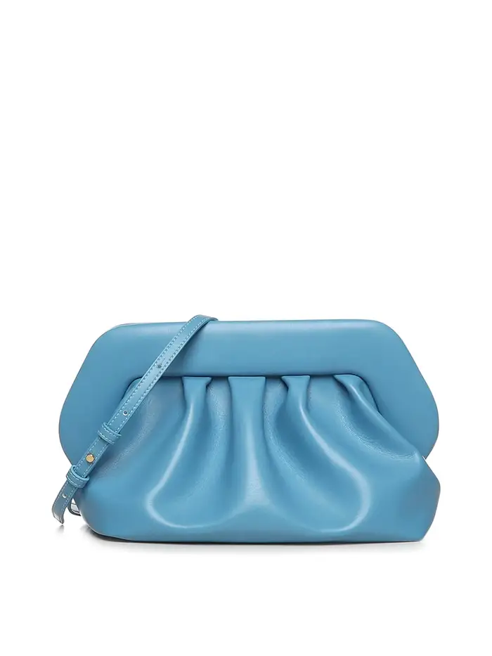 Themoirè Pochette in Tessuto Bios Vegan Azzurro