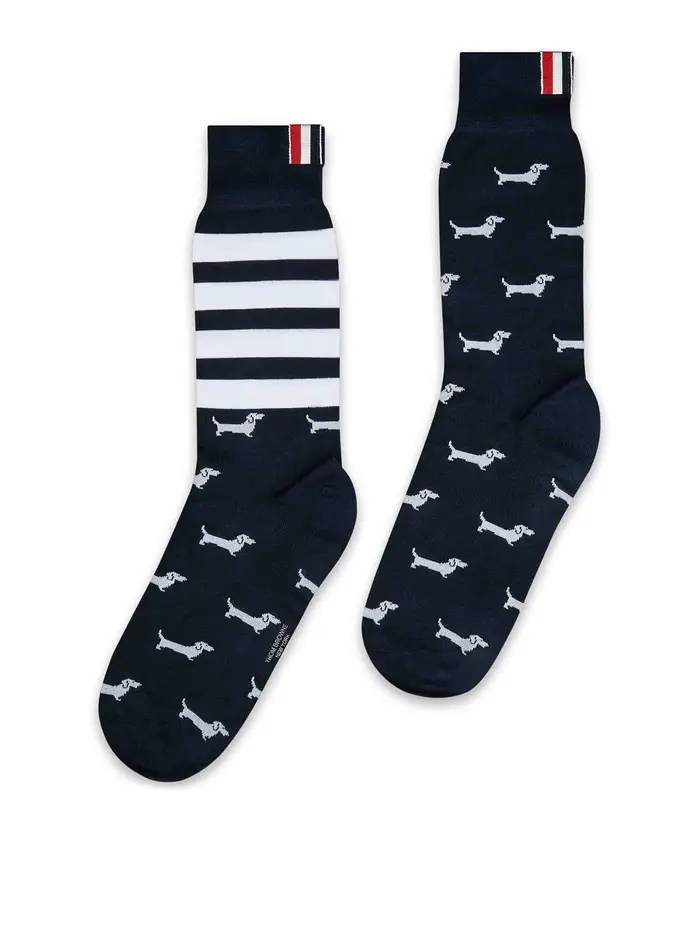 Thom Browne Calzini a medio livello Blu scuro