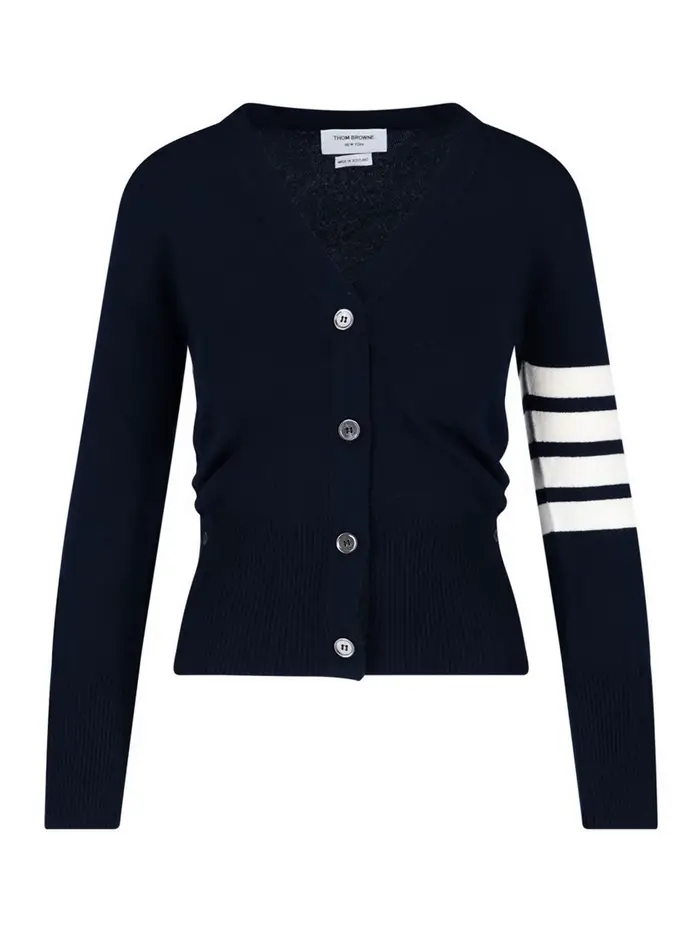 Thom Browne Cardigan in cashmere 4-bar Blu