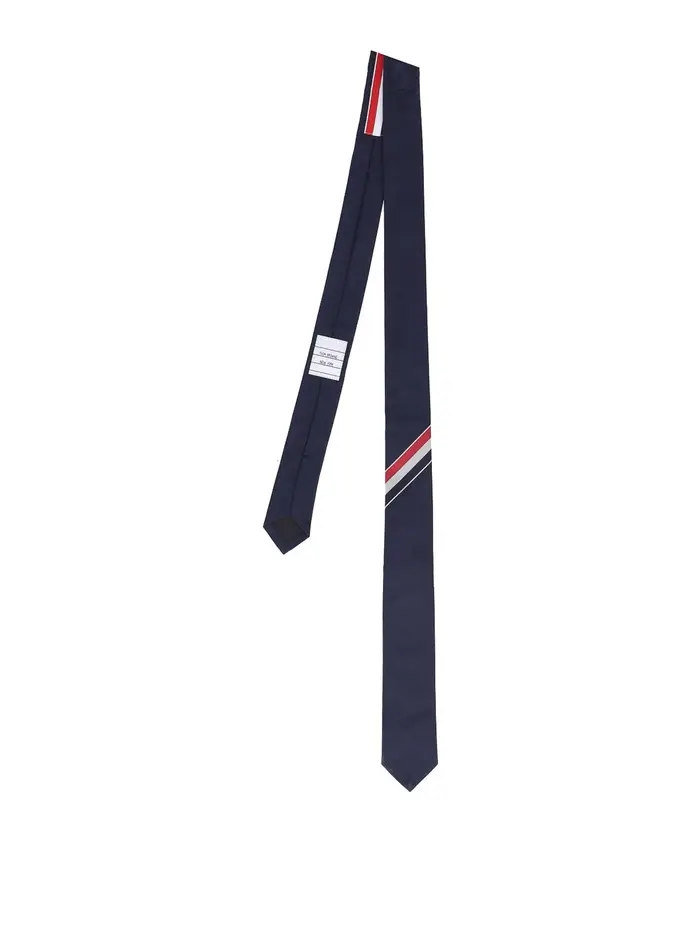 Thom Browne Cravatta Dettaglio Righe Blu