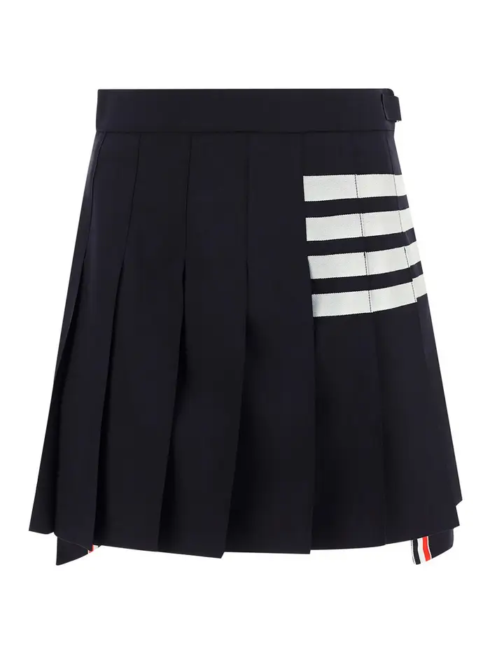 Thom Browne Gonna in lana Blu scuro