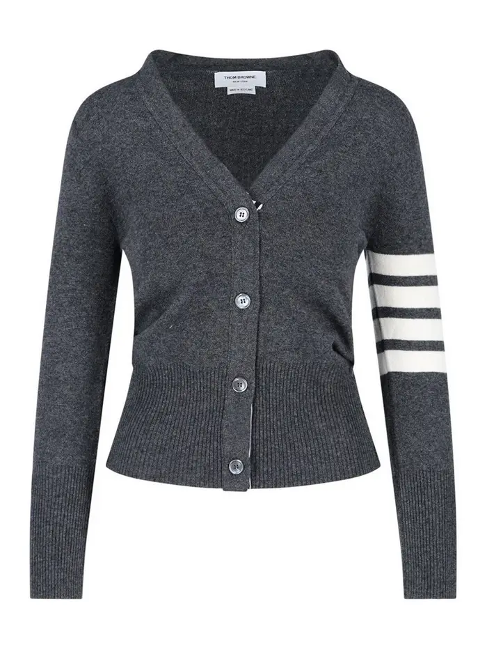 Thom Browne Maglione in cashmere 4-bar Grigio