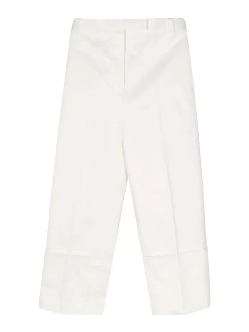 Thom Browne Pantaloni affusolati con piega stirata Bianco