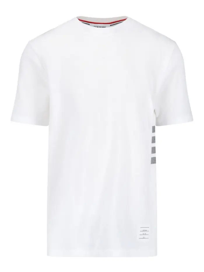 Thom Browne T-shirt con logo Bianco