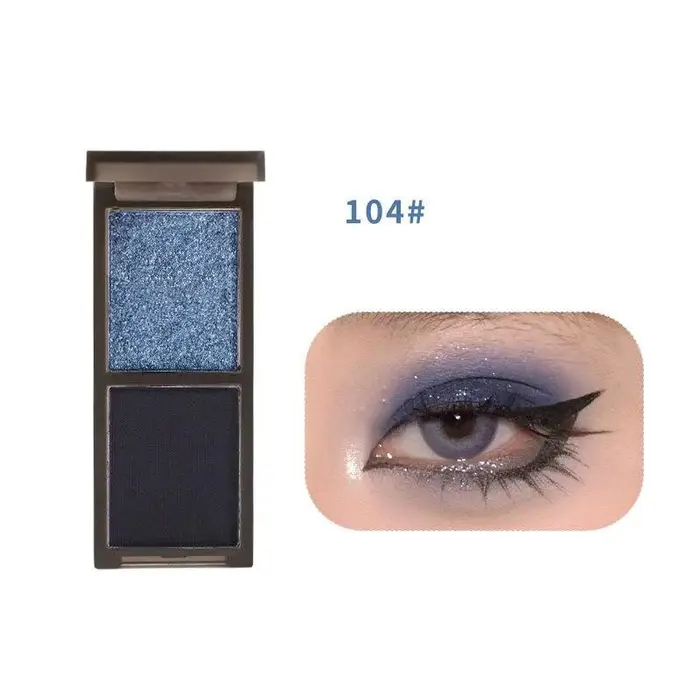 Palette di ombretti a doppio colore Ombretto opaco glitterato Rosso gotico Nero Pigmenti per occhi Cosmetici luccicanti impermeabili