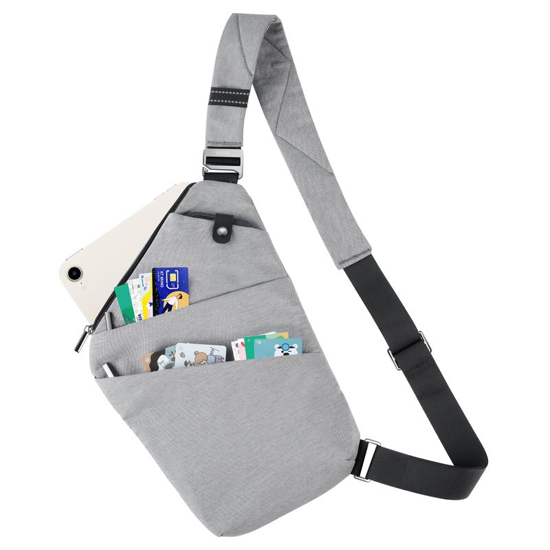 Tibroni Petto Borsa Crossbody Grigio