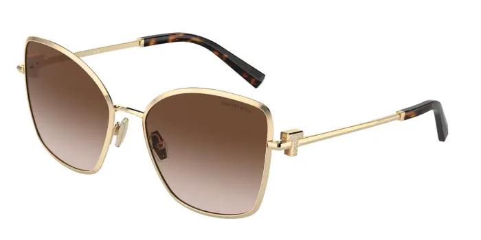 Donna Tiffany TF3102B 61893B Occhiali da sole Metallo Oro Marrone Farfalla Normale Sfumato