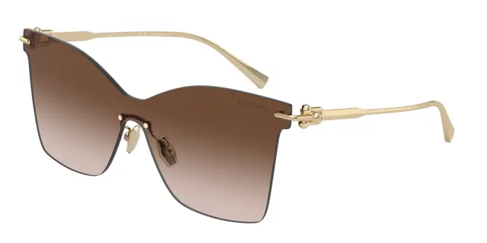 Donna Tiffany TF3103K 62123B Occhiali da sole Metallo Oro Marrone Farfalla Normale Sfumato