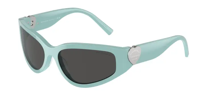 Donna Tiffany TF4217 838887 Occhiali da sole Acetato Blu Grigio Geometrica Normale