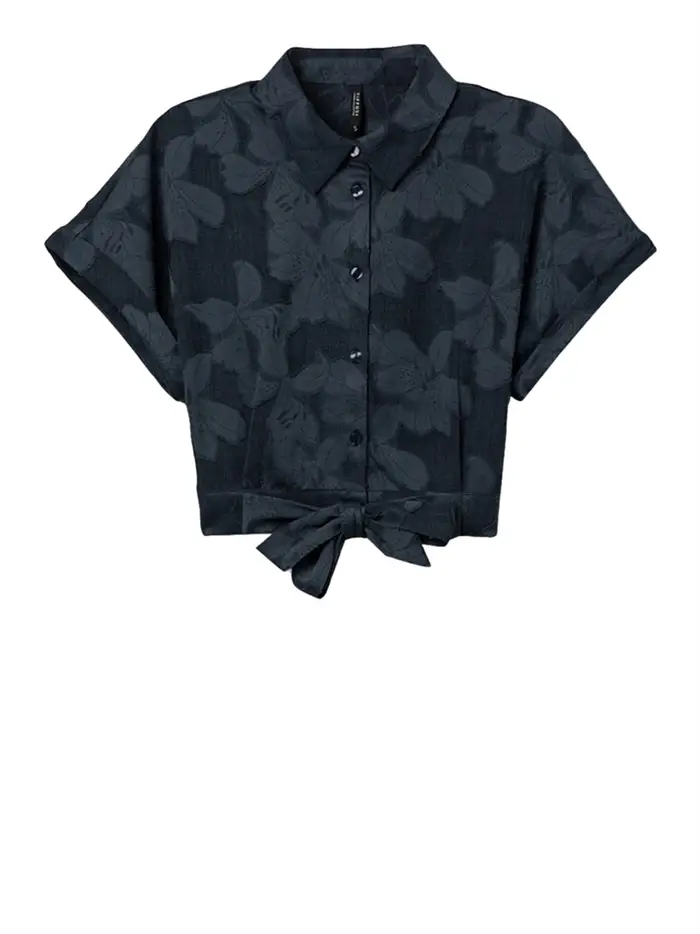 camicia casual tiffosi opera da donna - blu