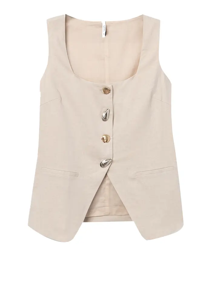gilet tiffosi namibia da donna - beige
