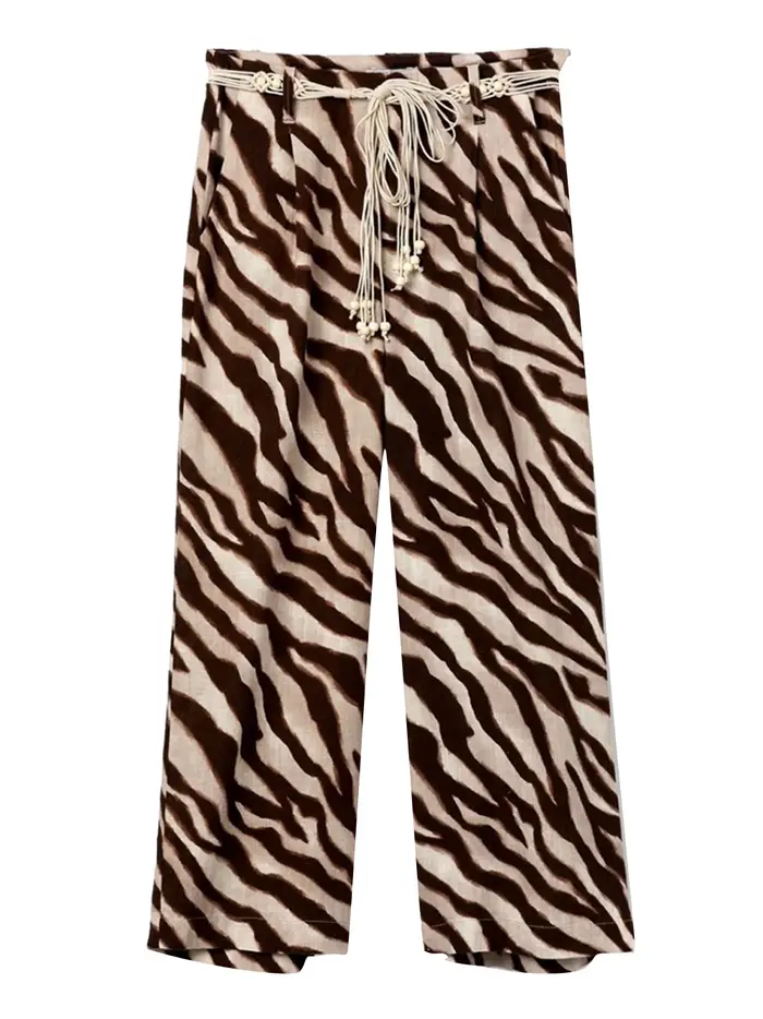 pantalone palazzo tiffosi joana da donna - marrone