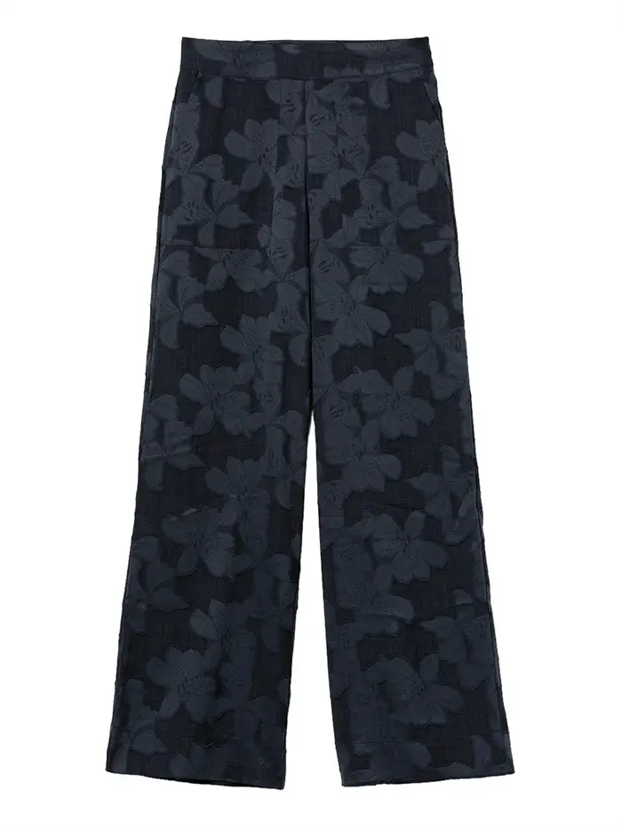 pantalone palazzo tiffosi opera da donna - blu