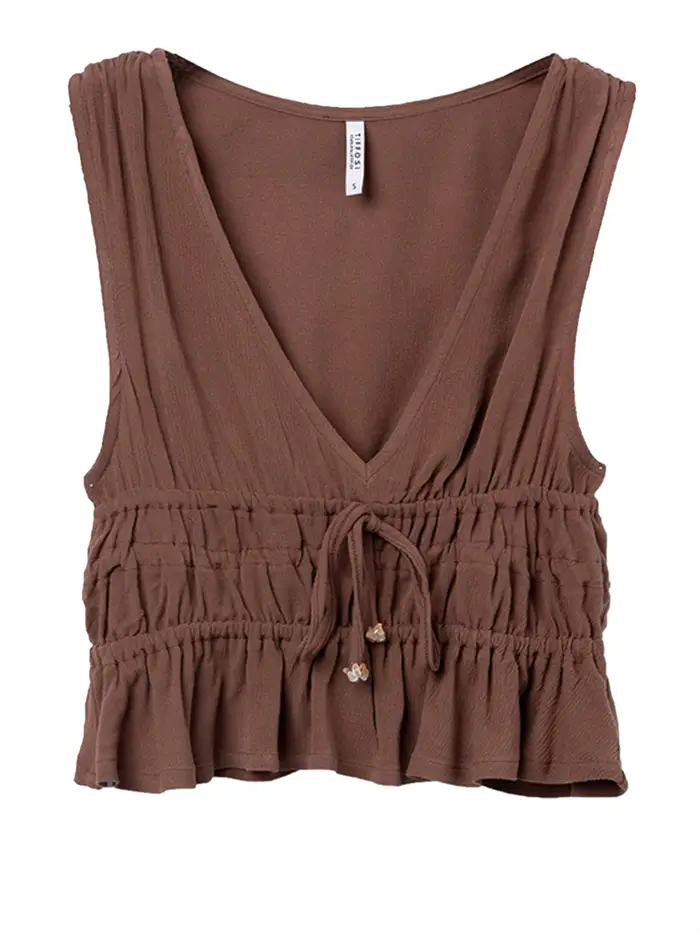 top tiffosi camponesa da donna - marrone